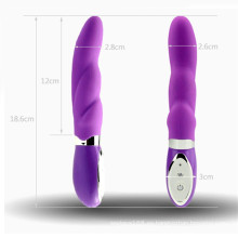 Productos adultos vibrantes del juguete de la velocidad del vibrador del silicio de 10 velocidades (IJ-DV0007)